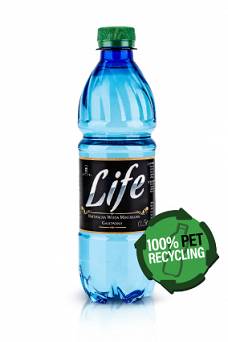 100% recycling PET - Woda mineralna "LIFE" gazowana 0,5l - ( Paleta 1512 szt.) - 0,99 PLN / szt.- BEZPŁATNA DOSTAWA NA TERENIE POLSKI